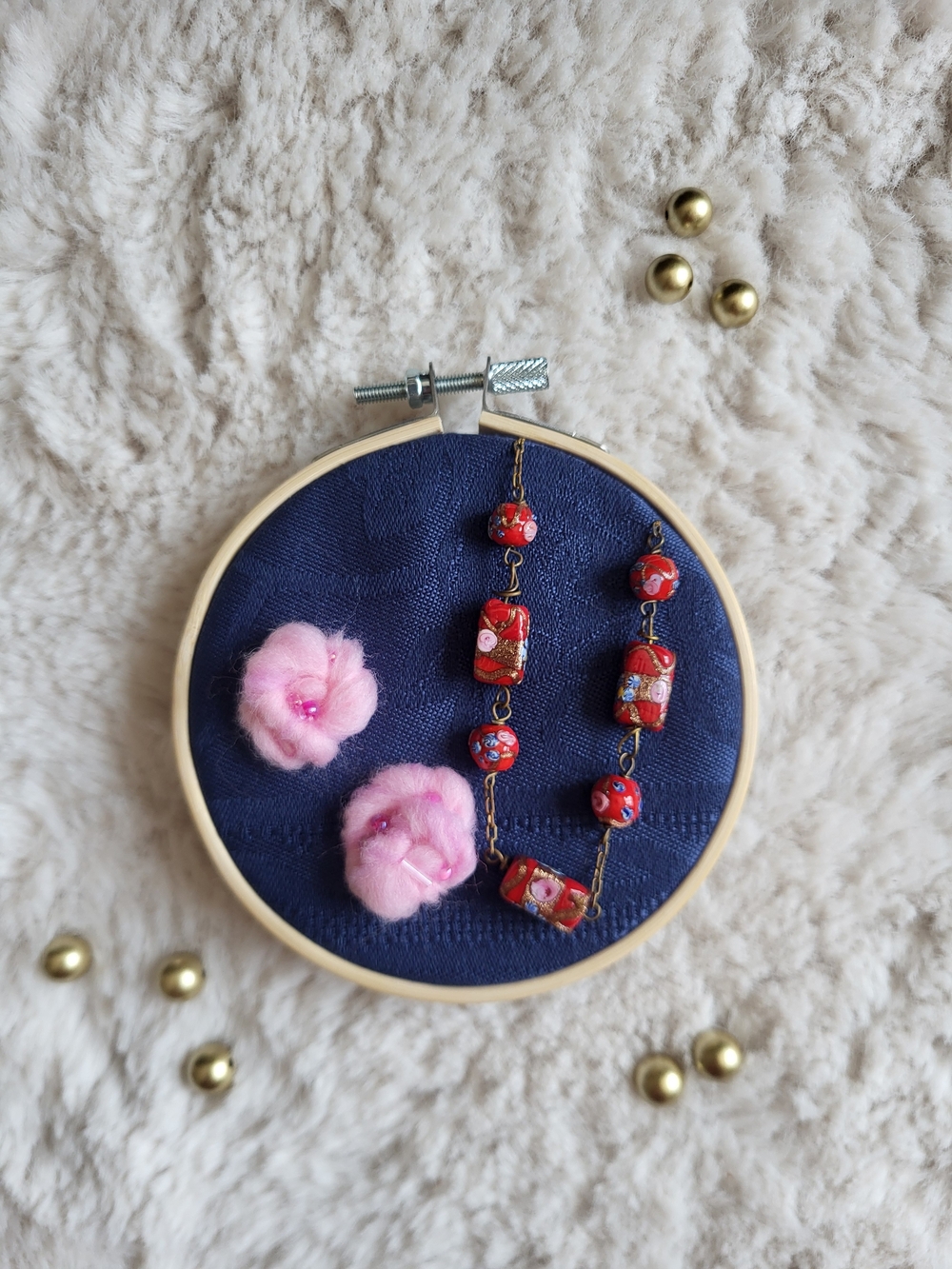 Handmade Wall Art On Broidery Hoop 5in